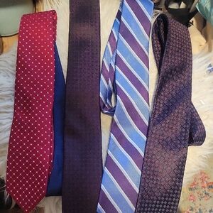 Tommy Hilfiger Red, Purple, Blue Ties Set